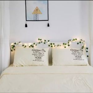 NEW 6.5ft Artificial Leaf Ivy String Lights Vine Garland Wreath Hanging